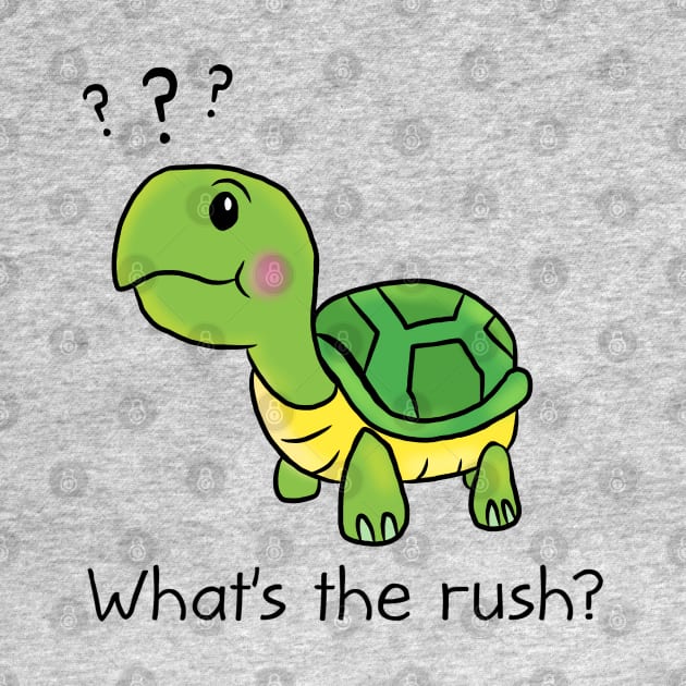 What's the Rush? Turtle by RoserinArt